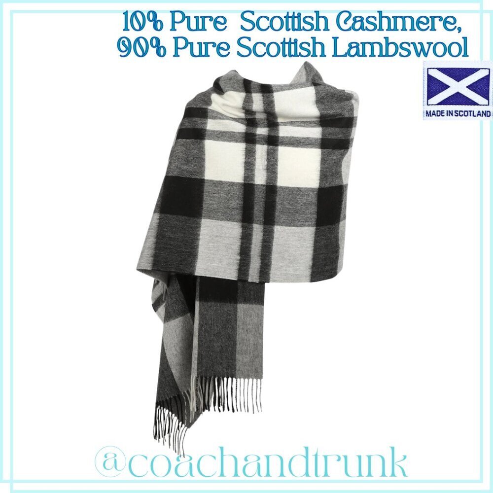 STOLE CASHMERE & LAMBSWOOL SCOTTISH IMPORT NWT